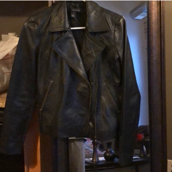 Halogen | Moto Leather Jacket - Picture 2 of 7